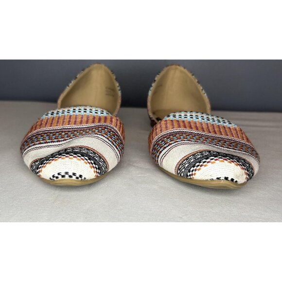 Restricted Shoes Womens Size 10 D'Orsay Flats Boho Slip On Aztec Southwest Print - Picture 4 of 13